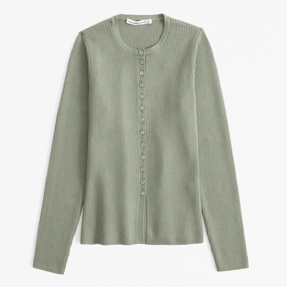 Abercrombie Slim Ribbed Cardigan - NWT